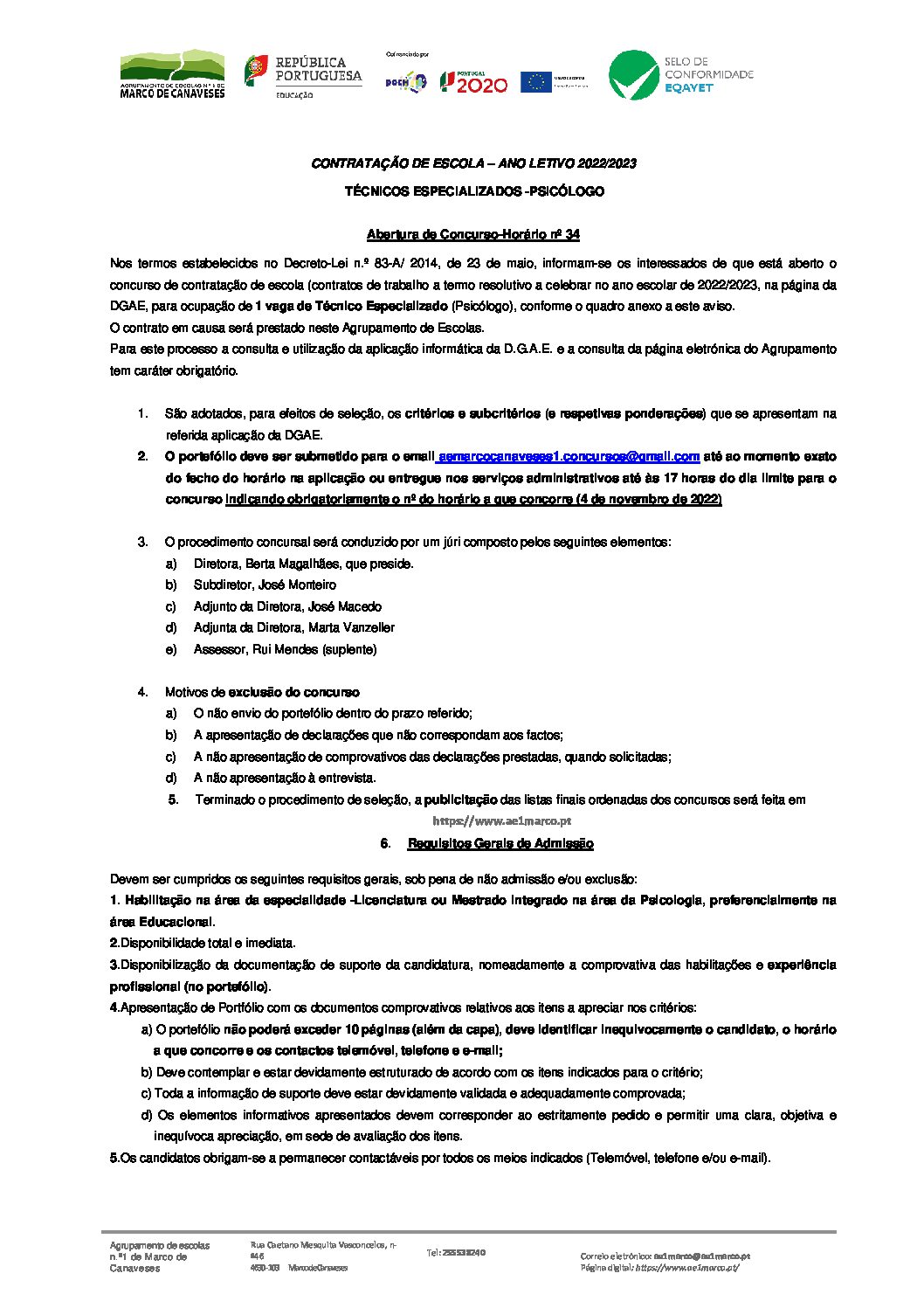 aviso -Horário 34-Psicólogo