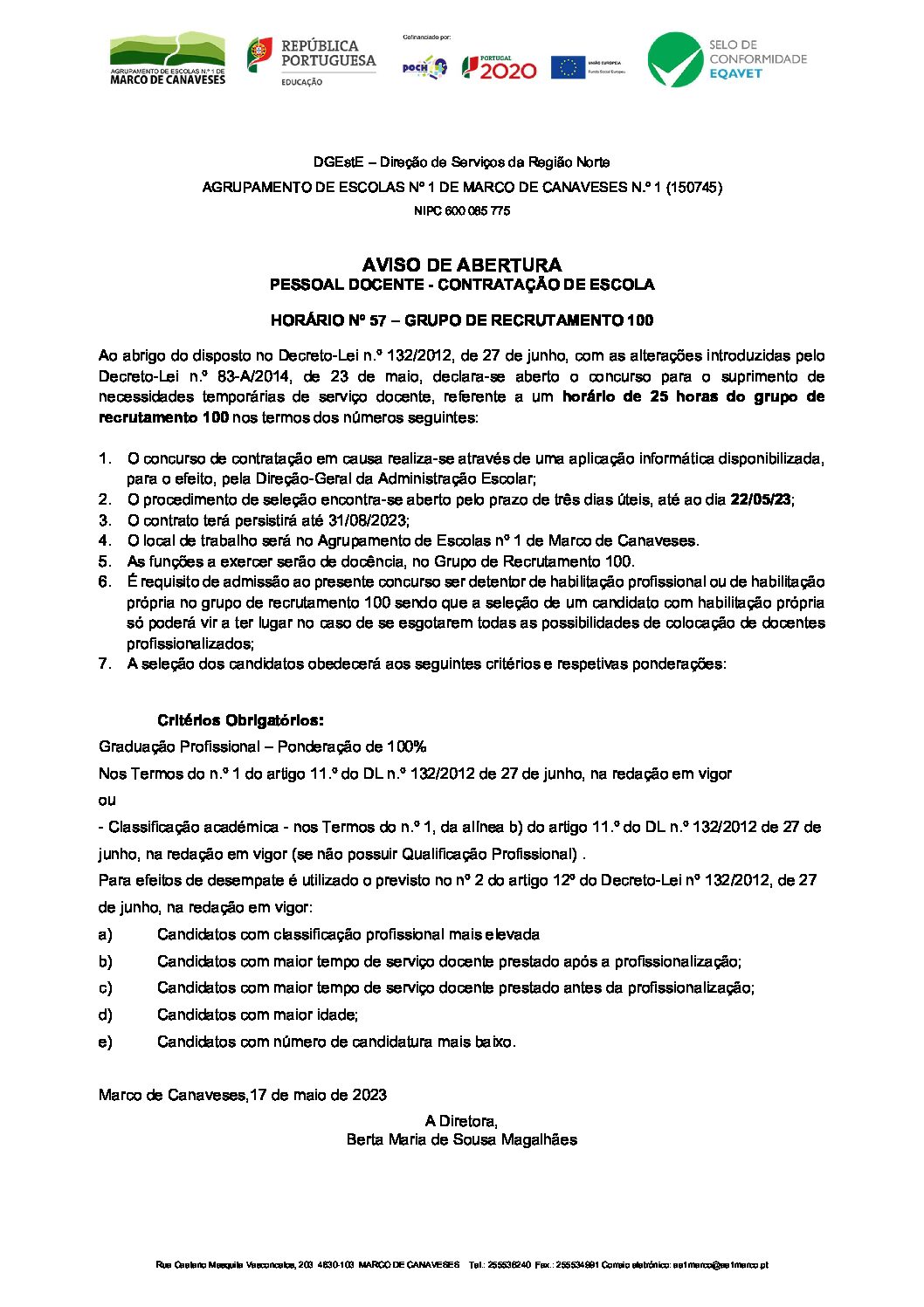 aviso abertura-horário 57-grupo 100