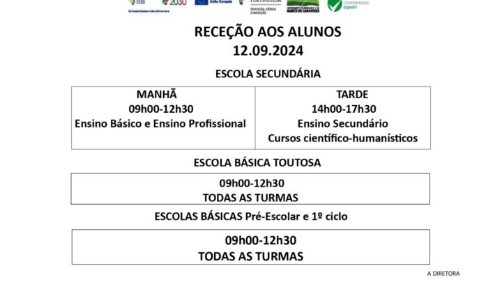 Receção aos alunos