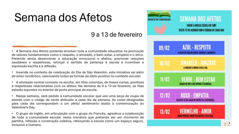 Semana dos afetos