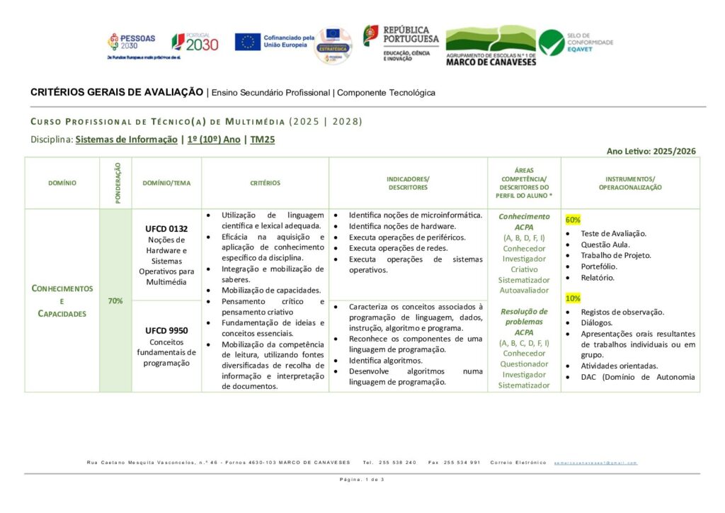 thumbnail of 10Ano_TM25_SI_Critérios Avaliação_25_26
