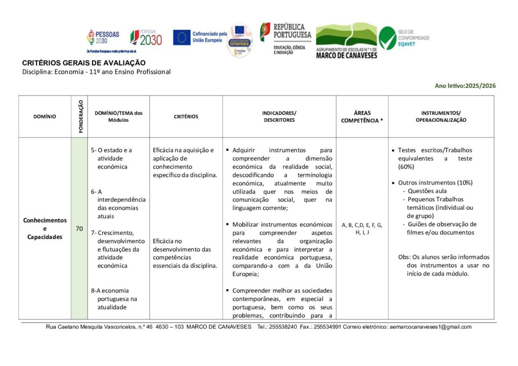 thumbnail of Criterios – Economia profissional 11º