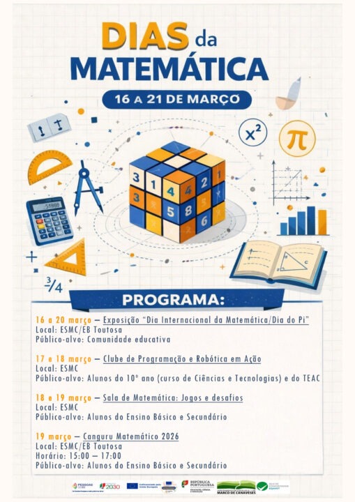 Dias da Matemática – 16 a 20 de março